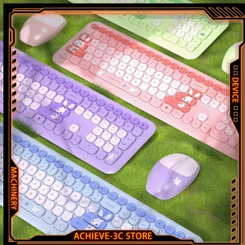 Color Mixing Wireless Keyboard Mouse Set Cute Round Keycap Cartoon for Laptop Desktops Computer Home Office Gaming Keyboard
Color Mixing Wireless Keyboard Mouse Set Cute Round Keycap Cartoon for Laptop Desktops Computer Home Office Gaming Keyboard