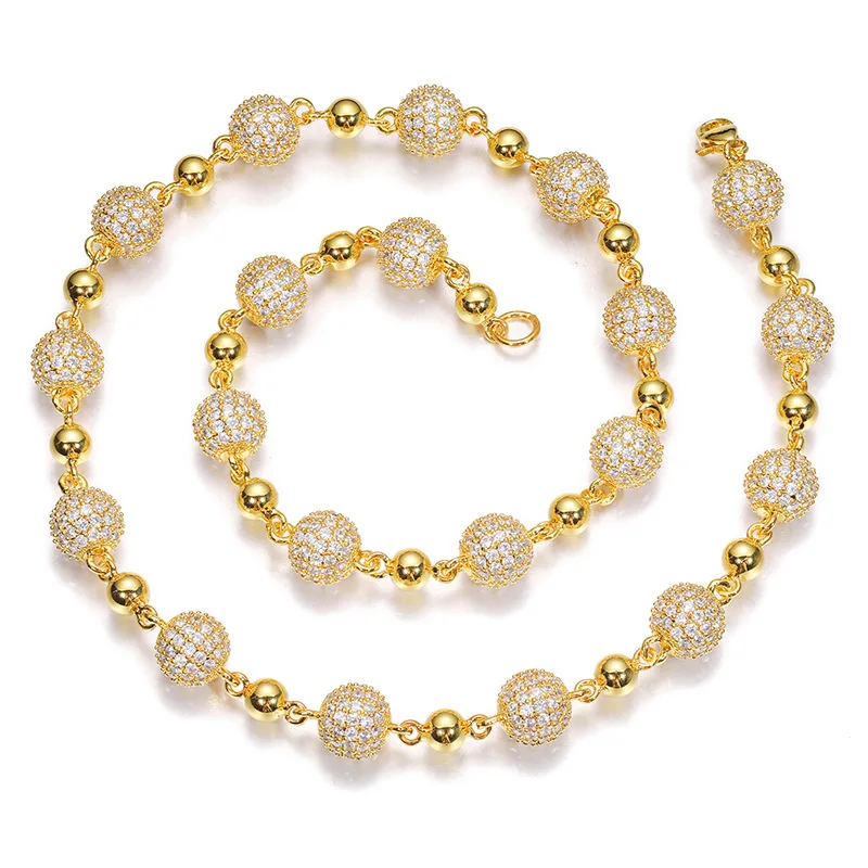 Hip Hop 5A CZ Stone Paved Bling Ice Out 10mm wide Beads Link Chain Necklace for Men Women Unisex Rapper Jewelry Gift
Hip Hop 5A CZ Stone Paved Bling Ice Out 10mm wide Beads Link Chain Necklace for Men Women Unisex Rapper Jewelry Gift