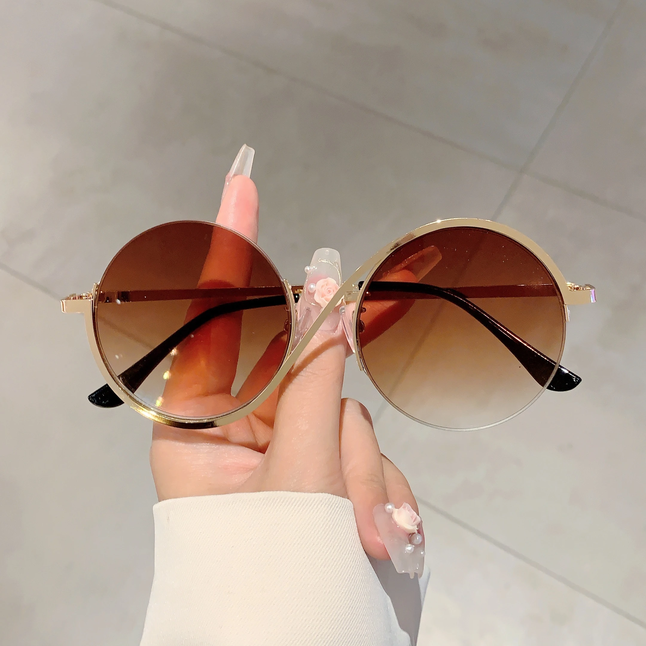 KAMMPT Oversized Round Sunglasses 2024 New in Women Stylish Vintage Semi-rimless Outdoor Shades Trendy Brand Design Sun Glasses
KAMMPT Oversized Round Sunglasses 2024 New in Women Stylish Vintage Semi-rimless Outdoor Shades Trendy Brand Design Sun Glasses