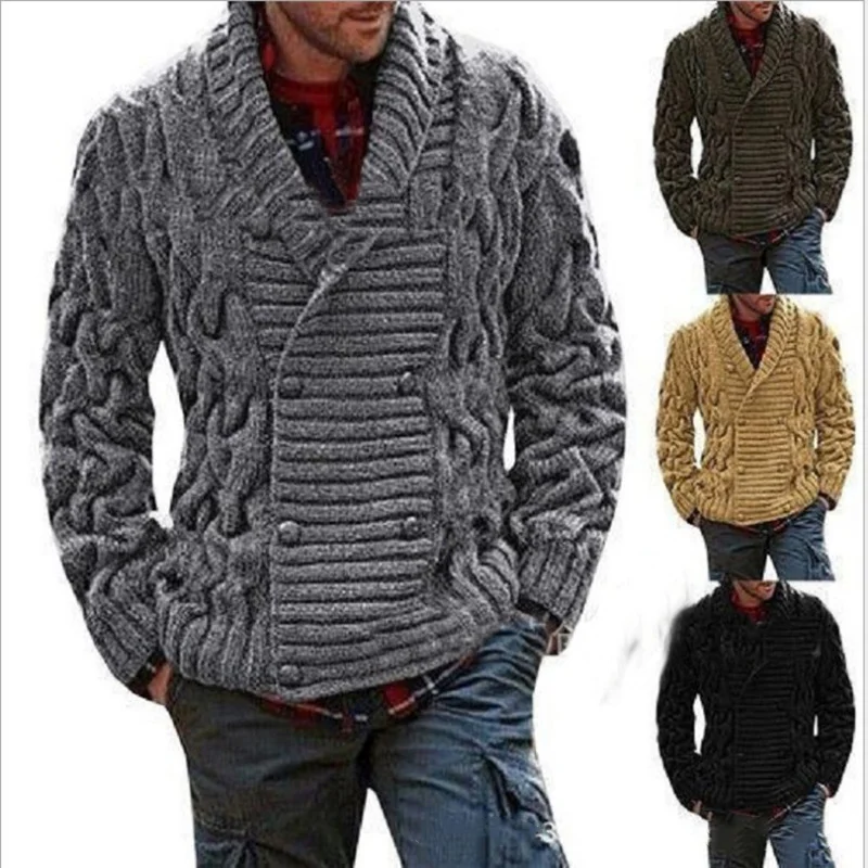 2023 Men's Sweater Autumn and Winter New European and American Men's Cardigan Double Breasted Sweater Youth Trend
2023 Men's Sweater Autumn and Winter New European and American Men's Cardigan Double Breasted Sweater Youth Trend