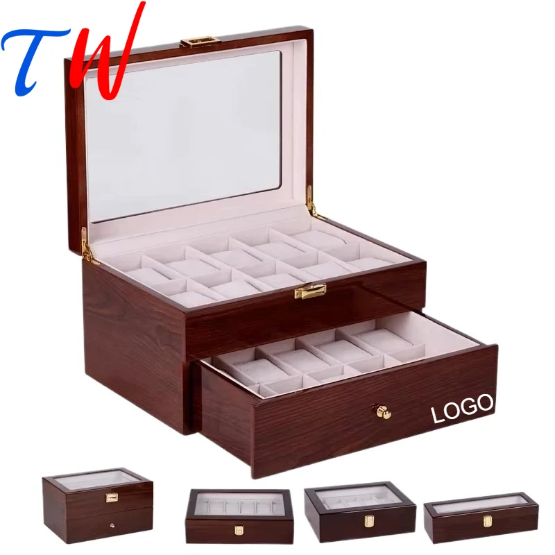 20-Slot Custom Logo Watch Box-High Gloss Brown Luxury Display Case with Baking Varnish,OEM Jewelry Organizer Retail&Bulk Orders
20-Slot Custom Logo Watch Box-High Gloss Brown Luxury Display Case with Baking Varnish,OEM Jewelry Organizer Retail&Bulk Orders
