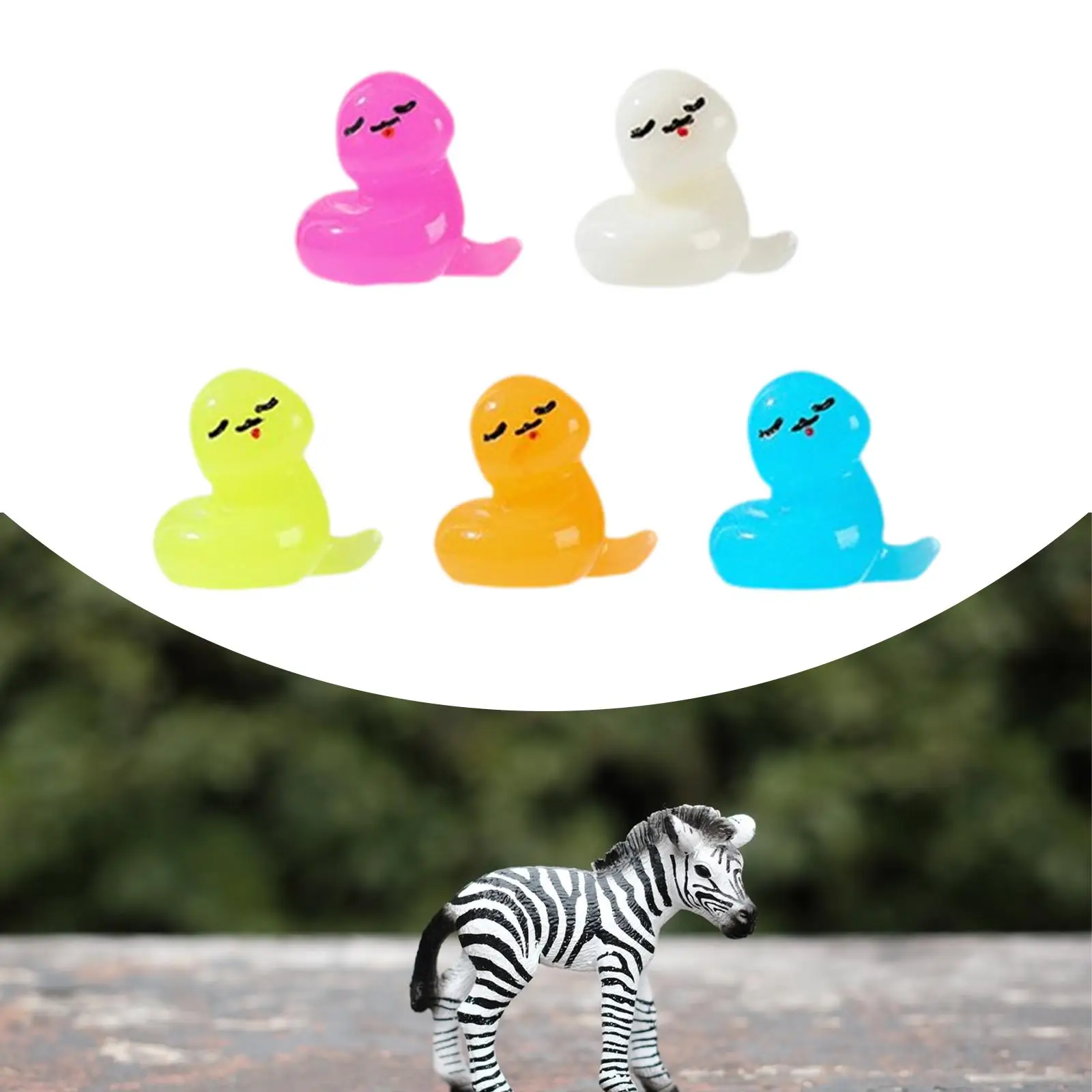 5x Small Snake Statues Luminous Resin Animal Figurine Feng Shui Ornament Mini Snake Figurines Glow in The Dark for Halloween
5x Small Snake Statues Luminous Resin Animal Figurine Feng Shui Ornament Mini Snake Figurines Glow in The Dark for Halloween