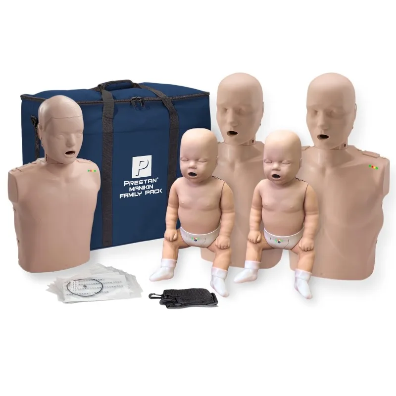 Family Pack of CPR Manikins (2 Adult, 1 Child, 2 Infant) Medium Skin with Rate Monitors, PP-FM-500M-MS
Family Pack of CPR Manikins (2 Adult, 1 Child, 2 Infant) Medium Skin with Rate Monitors, PP-FM-500M-MS