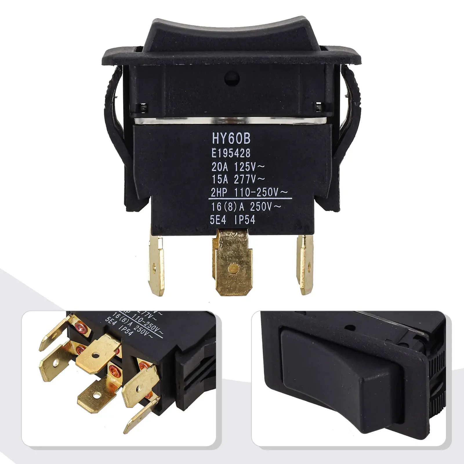 Rocker Switch ON OFF ON Model HY60B with Six Terminals Designed for Both Industrial and Household Equipment Use
Rocker Switch ON OFF ON Model HY60B with Six Terminals Designed for Both Industrial and Household Equipment Use