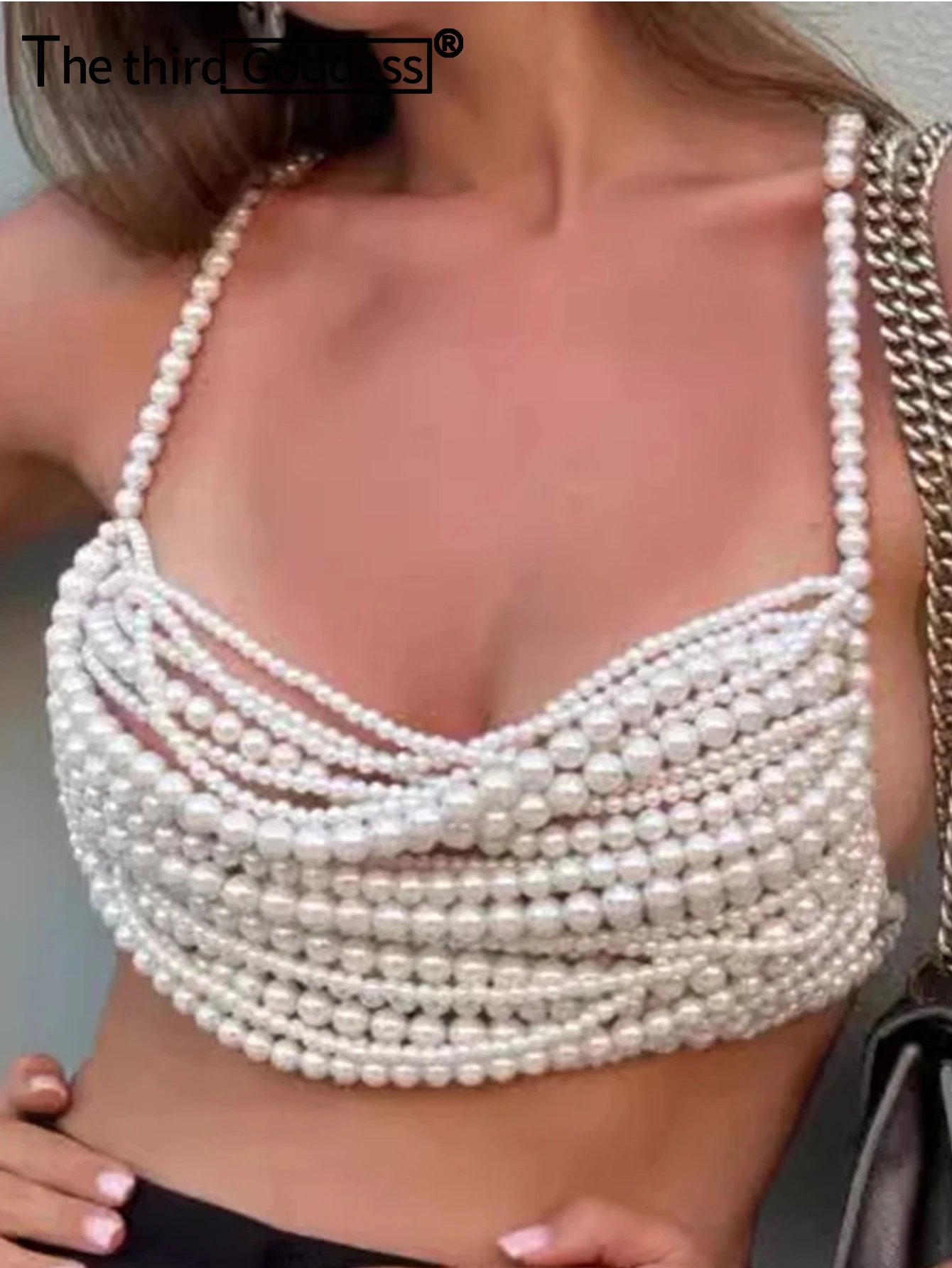 Sexy y2k clothes metal pearl corset crop top women summer see through beach club party tops woman cropped white halter tank top
Sexy y2k clothes metal pearl corset crop top women summer see through beach club party tops woman cropped white halter tank top