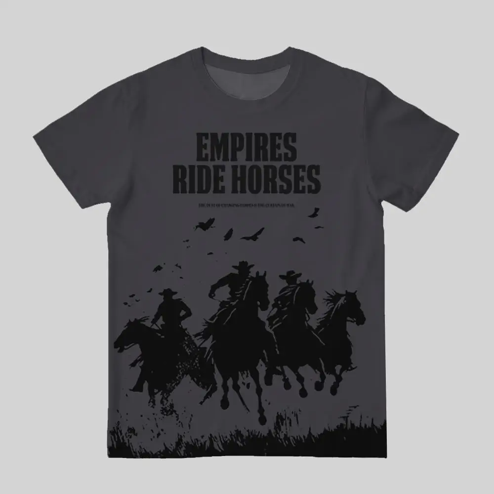 2025 New Western Cowboy Print T-shirt Street Fashion Trend Clothing Retro Style Men's And Women's Round Neck Loose Short Sleeve
2025 New Western Cowboy Print T-shirt Street Fashion Trend Clothing Retro Style Men's And Women's Round Neck Loose Short Sleeve