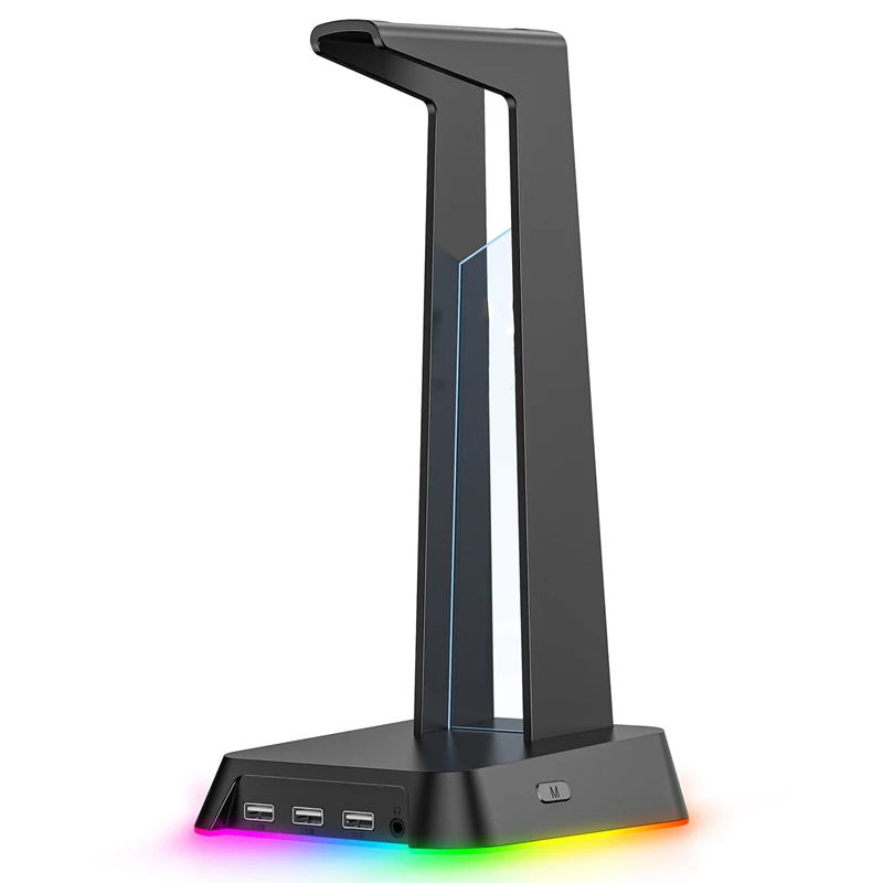 RGB Gaming Headphone Stand Computer Headset Desktop Display Holder Luminous Logo With 3 USB And 3.5Mm AUX Ports
RGB Gaming Headphone Stand Computer Headset Desktop Display Holder Luminous Logo With 3 USB And 3.5Mm AUX Ports