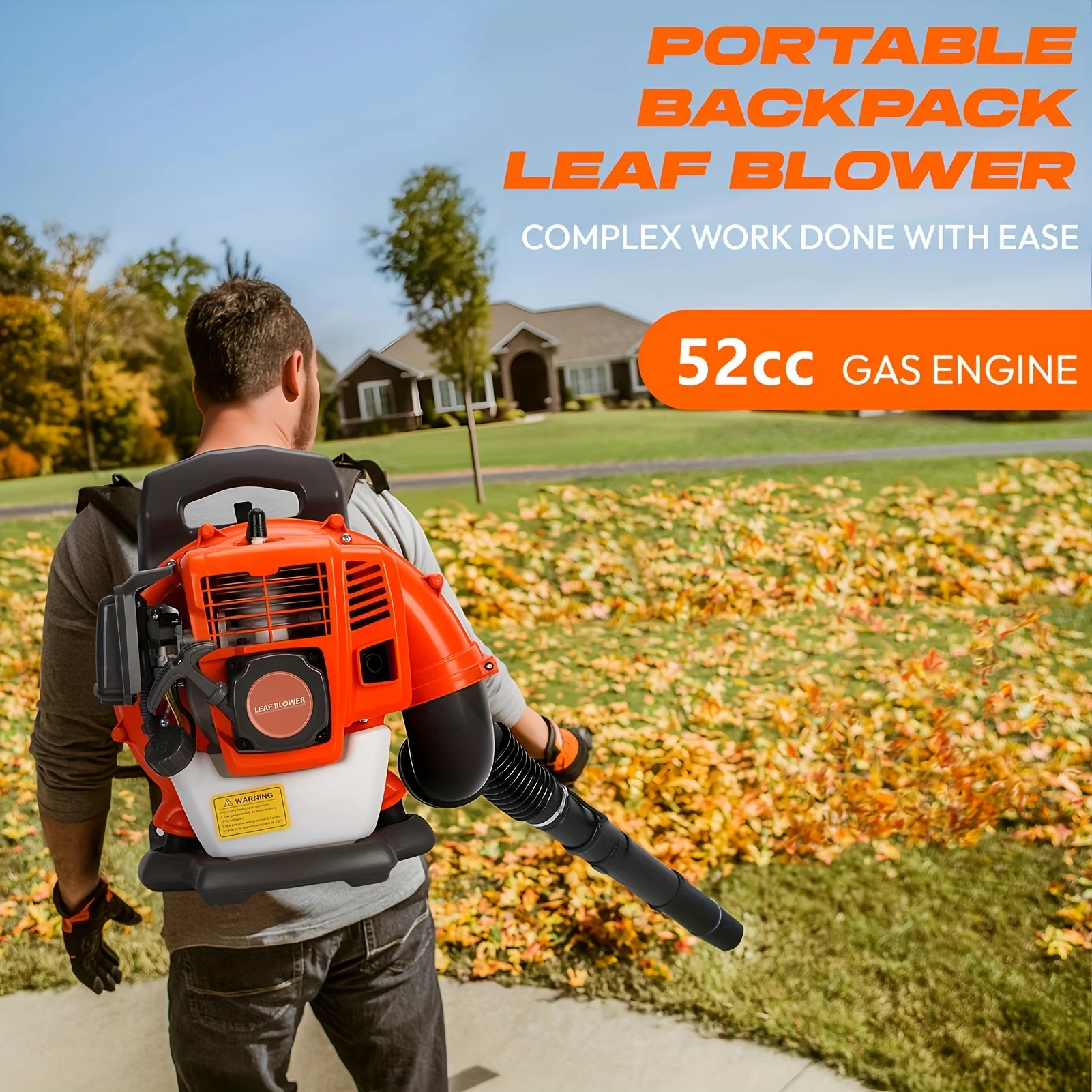 Leaf Blower, 52CC Gas Backpack Leaf Blowers For Lawn Yard, Garden Cleanup Tool, 2 Stroke Snow Blower For Lawn Care Yard Dust Debris
Leaf Blower, 52CC Gas Backpack Leaf Blowers For Lawn Yard, Garden Cleanup Tool, 2 Stroke Snow Blower For Lawn Care Yard Dust Debris