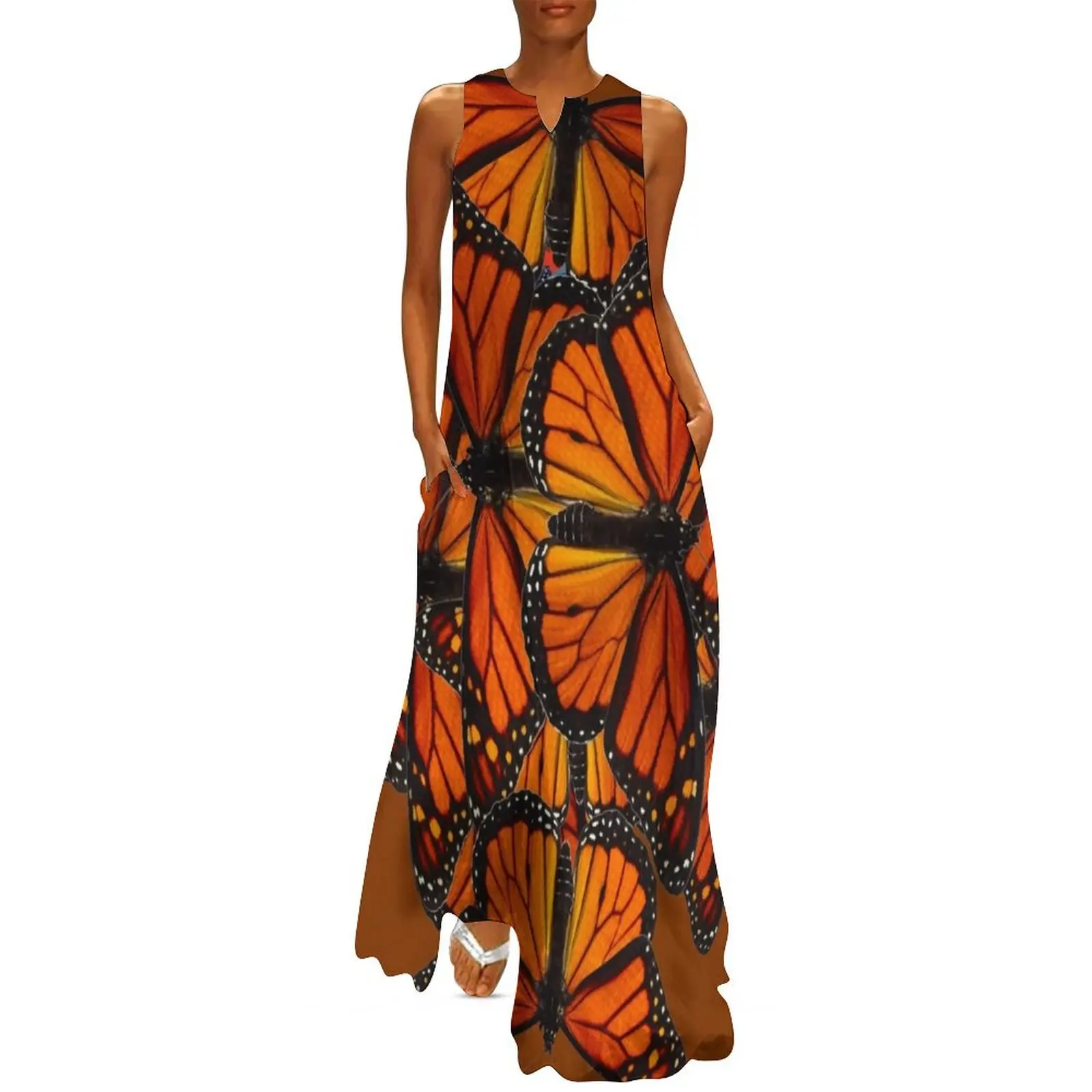 ORANGE MONARCH BUTTERFLY WINGS BROWN MODERN ART Long Dress dresses for womens Dresses
ORANGE MONARCH BUTTERFLY WINGS BROWN MODERN ART Long Dress dresses for womens Dresses