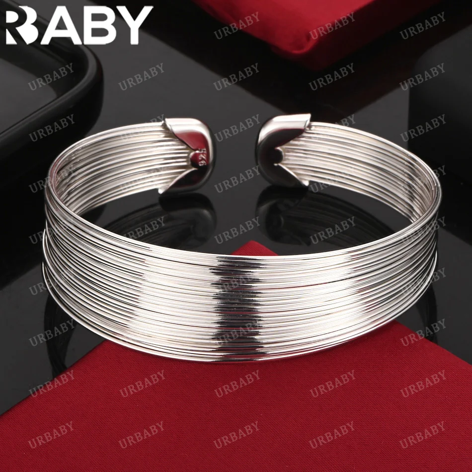 URBABY 925 Sterling Silver Bangle Brushed Wide Version Bracelet For Women Jewelry Fashion Party And Daily Wear
URBABY 925 Sterling Silver Bangle Brushed Wide Version Bracelet For Women Jewelry Fashion Party And Daily Wear