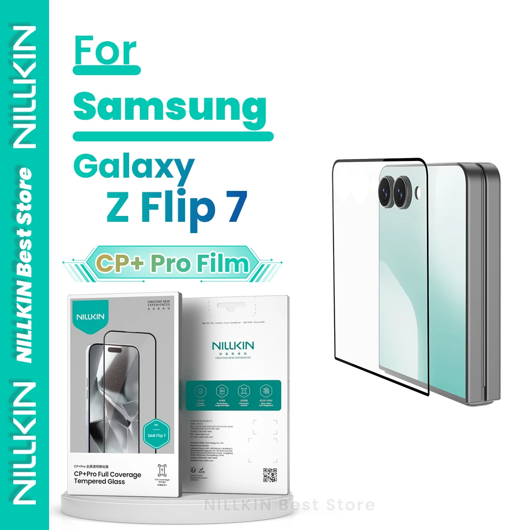 Nillkin For Samsung Galaxy Z Flip 7 Full Coverage Tempered Glass Film Screen Protective Film 9H HD Anti-Burst CP + Pro Series
Nillkin For Samsung Galaxy Z Flip 7 Full Coverage Tempered Glass Film Screen Protective Film 9H HD Anti-Burst CP + Pro Series