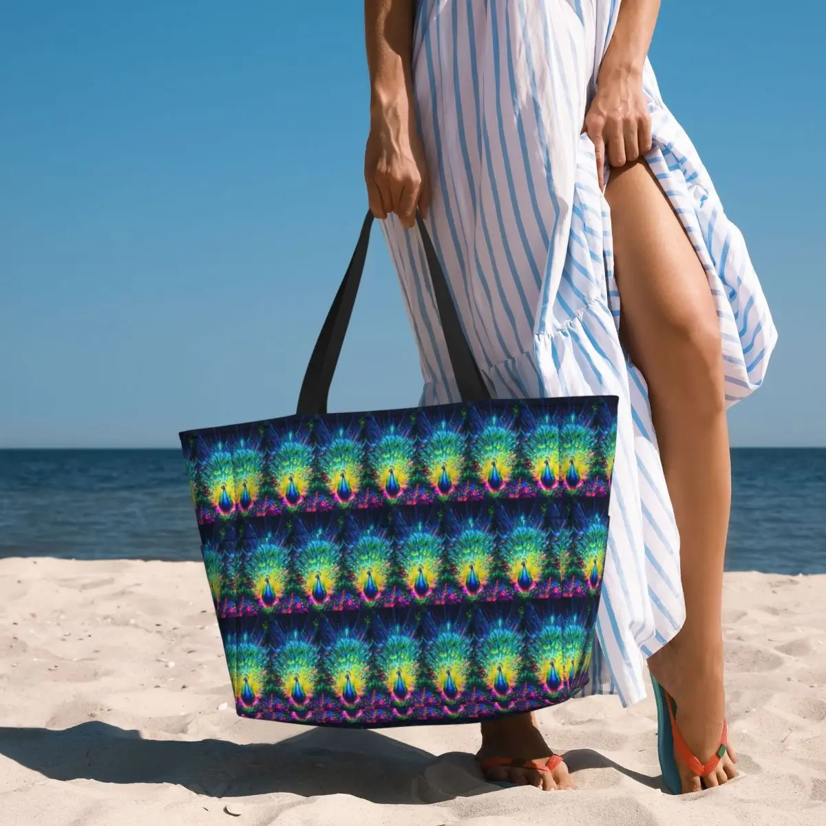 Peacock Feathers Beach Tote Bag Sport Gym Yoga Duffle Large Tote Bag Women Travel Bag Fitness bag
Peacock Feathers Beach Tote Bag Sport Gym Yoga Duffle Large Tote Bag Women Travel Bag Fitness bag