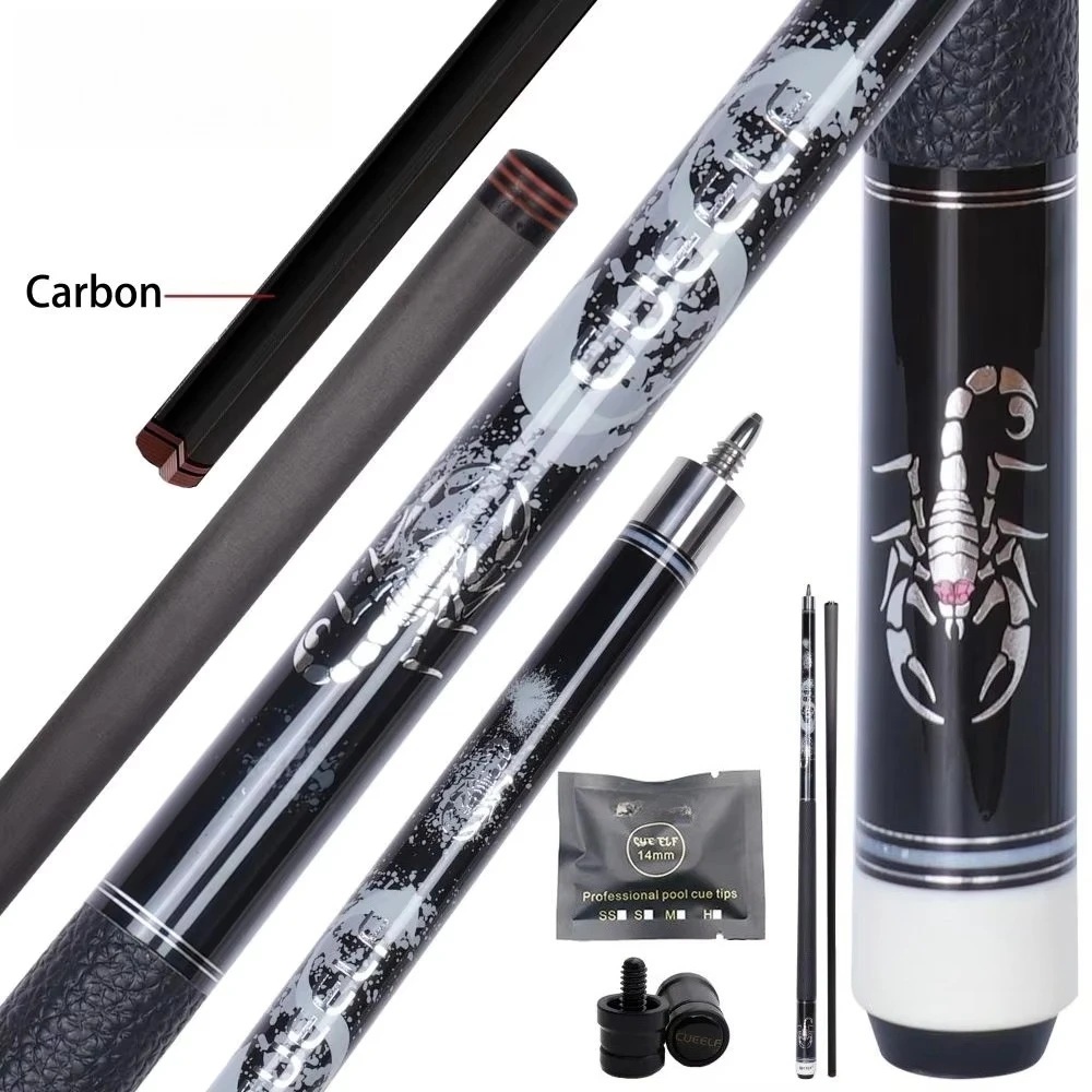 Carbon Fiber Billiard Cues Real Leather Warp Billiard Pool Cue Attach Cue Extention 12.5mm Tip Size
Carbon Fiber Billiard Cues Real Leather Warp Billiard Pool Cue Attach Cue Extention 12.5mm Tip Size