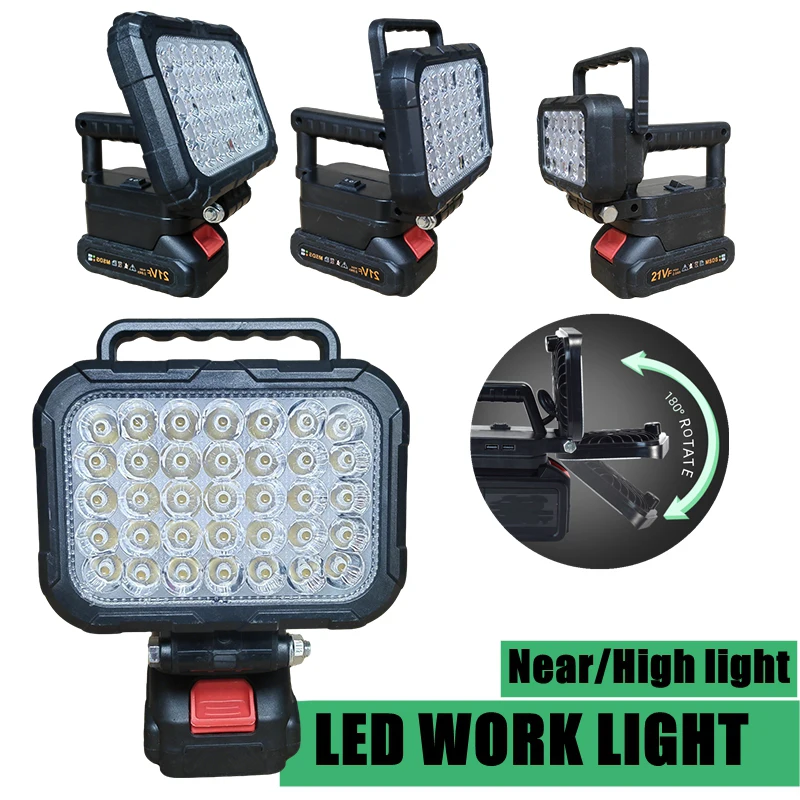 LED Work Lamp Light For Makita 18V Li-ion Battery Accessory Power Tool Torch Flashlight Lantern Camping Emergency Lighting
LED Work Lamp Light For Makita 18V Li-ion Battery Accessory Power Tool Torch Flashlight Lantern Camping Emergency Lighting