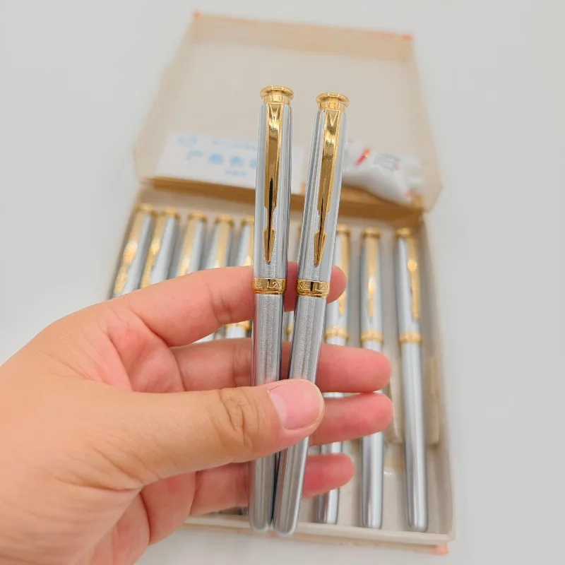 Wingsung L20 Iridium Fountain Pen Made of All Steel Metal Vintage Original Material Durable Blade Tip Silver Collection Ink Pens
Wingsung L20 Iridium Fountain Pen Made of All Steel Metal Vintage Original Material Durable Blade Tip Silver Collection Ink Pens