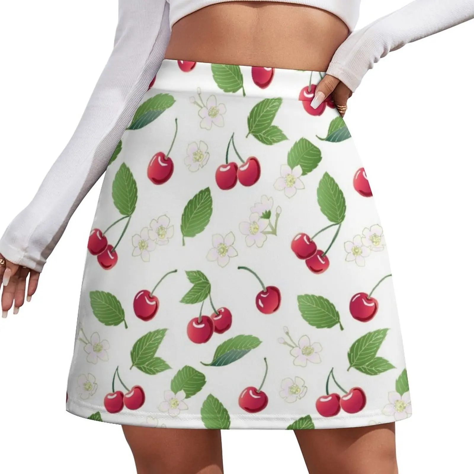 Cherries on White Mini Skirt Short women′s skirts korean summer clothes fashion korean clothing Women's summer skirt
Cherries on White Mini Skirt Short women′s skirts korean summer clothes fashion korean clothing Women's summer skirt