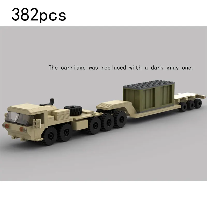 MOC382PCS Heavy-Duty Transport Trailer Small Particle Assembly Building Model Desert Vehicle with Dark Gray Cabin Toy
MOC382PCS Heavy-Duty Transport Trailer Small Particle Assembly Building Model Desert Vehicle with Dark Gray Cabin Toy
