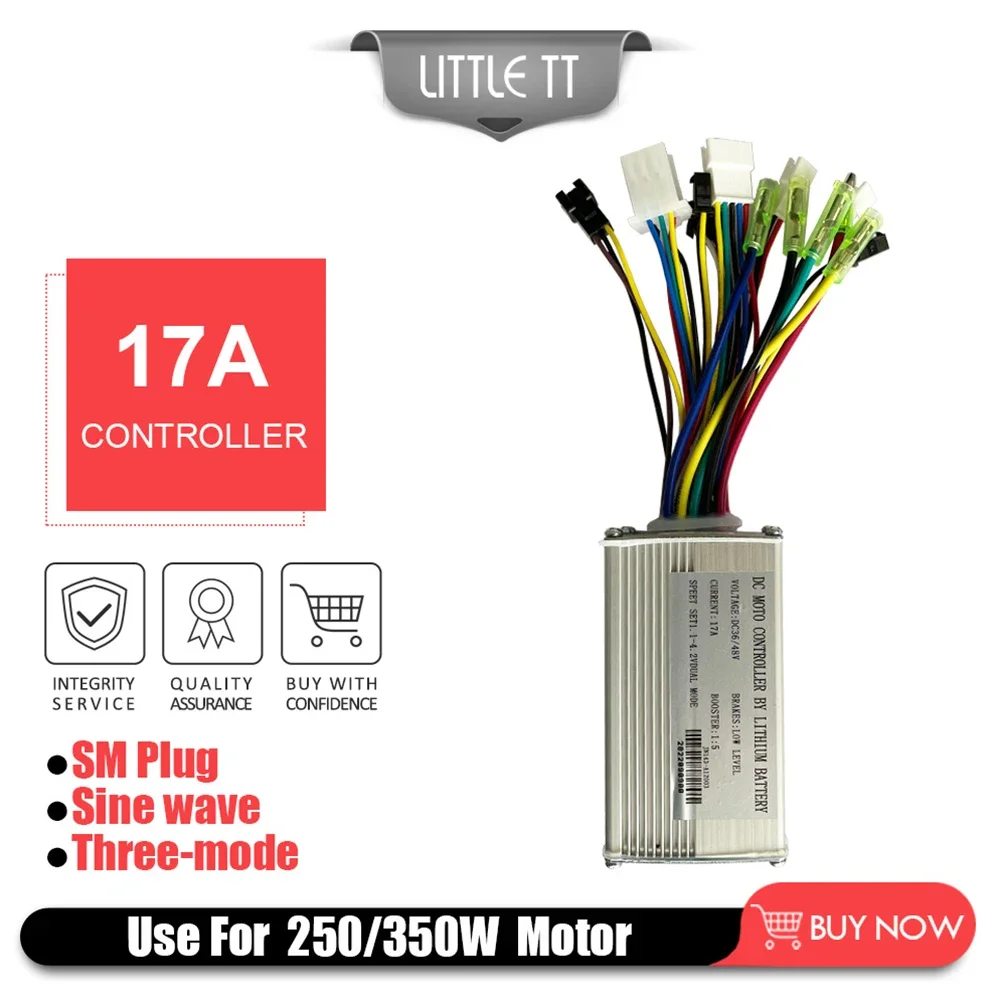 JN 3648V Ebike Sine Wave Controller, 17A 250350W, Three Mode, Brushless Motor, Fits Electric Scooter and Ebike
JN 3648V Ebike Sine Wave Controller, 17A 250350W, Three Mode, Brushless Motor, Fits Electric Scooter and Ebike