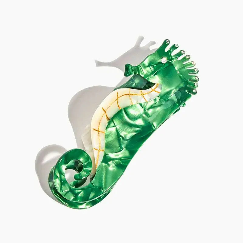 Large Green Seahorse with Crystal Accent Hair Claw Clip
Large Green Seahorse with Crystal Accent Hair Claw Clip