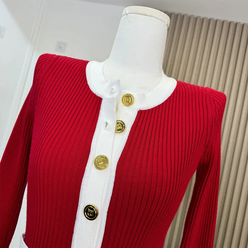 Autumn Lady Elegant Style Long Sleeve Single-breasted Casual Office Coat Women Slim Fitted Knits Cardigan
Autumn Lady Elegant Style Long Sleeve Single-breasted Casual Office Coat Women Slim Fitted Knits Cardigan