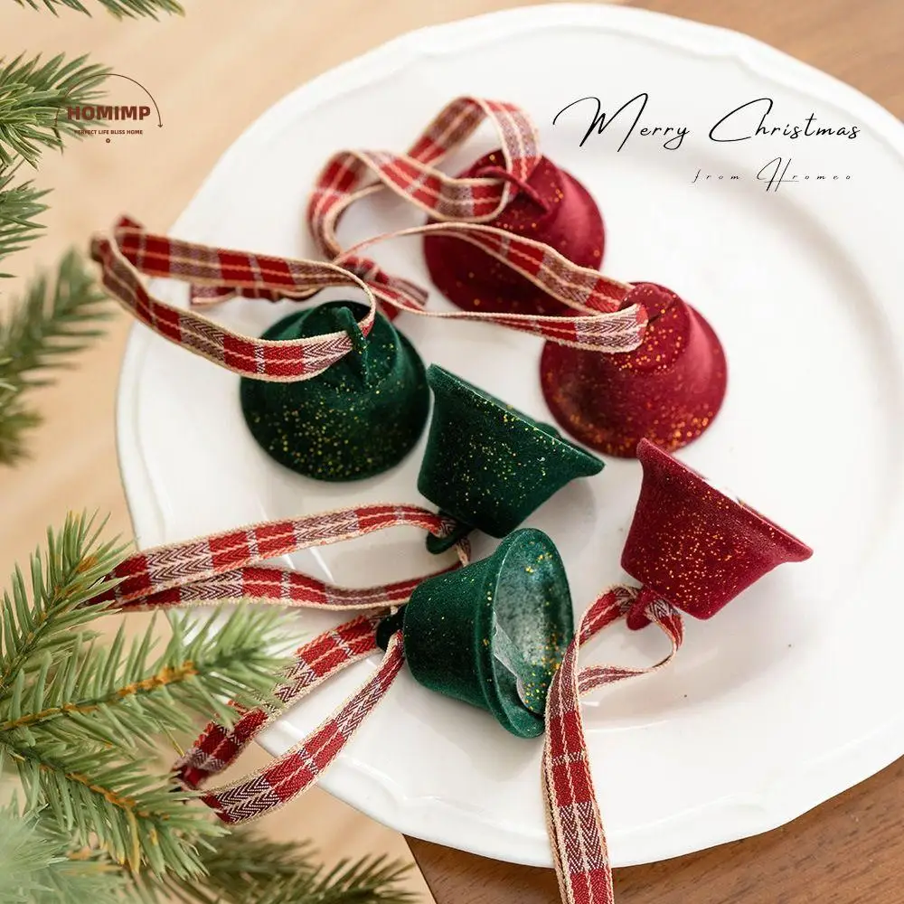 6pcs Retro Christmas Flocking Bells Pendant Iron Handmade Christmas Chime Bells Ornament Red Green Elegant
6pcs Retro Christmas Flocking Bells Pendant Iron Handmade Christmas Chime Bells Ornament Red Green Elegant