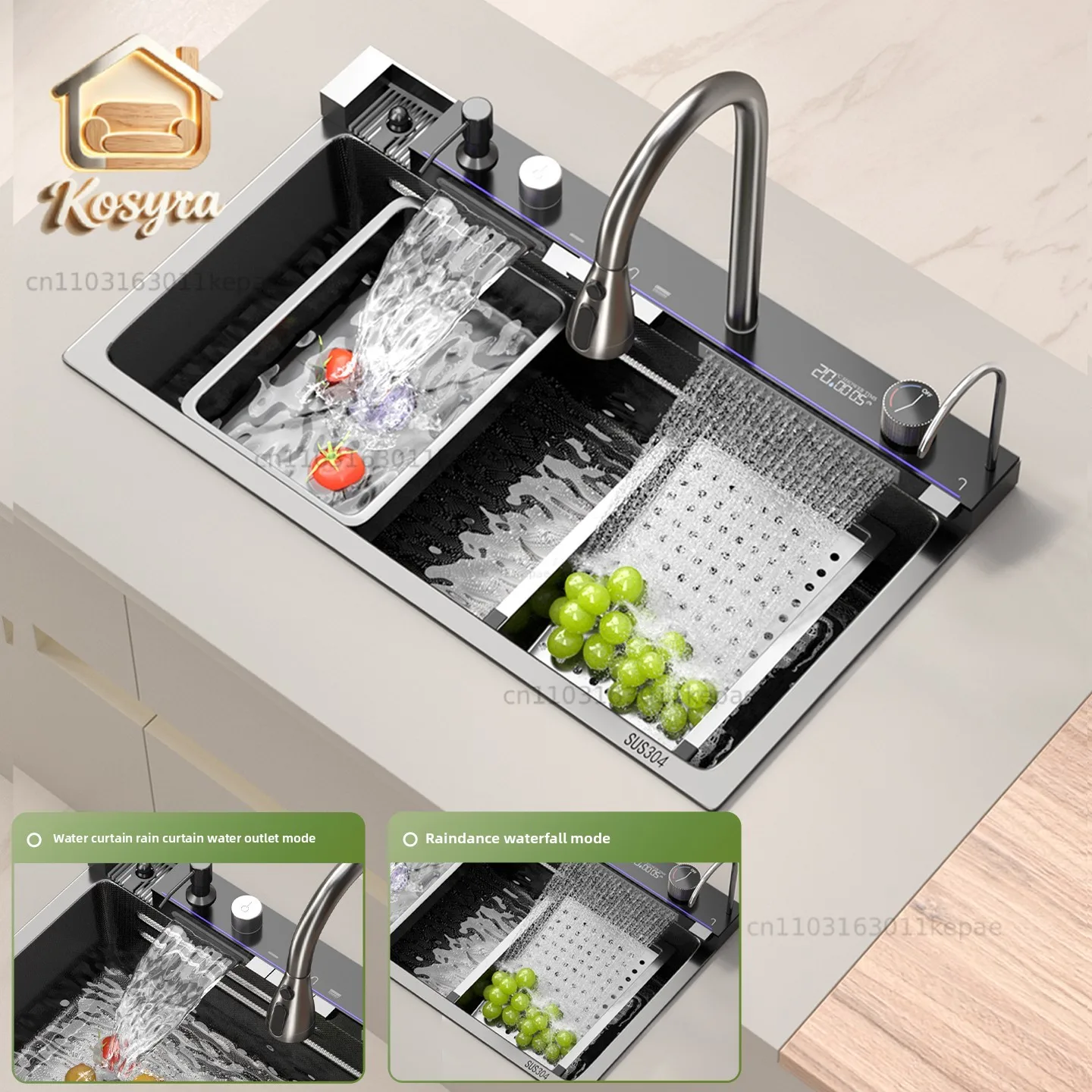 Whale Flying Rain Waterfall Residue Collection Sink Stainless Steel Multifunctional Kitchen Washing Display Single Basin
Whale Flying Rain Waterfall Residue Collection Sink Stainless Steel Multifunctional Kitchen Washing Display Single Basin