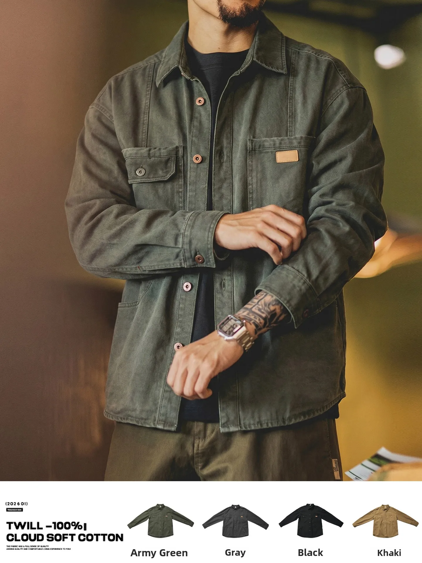 Washed Vintage Workwear Shirt Jacket Men's Pure Cotton American Retro Heavy Duty Multi Pocket Top Spring New Style Loose Fit
Washed Vintage Workwear Shirt Jacket Men's Pure Cotton American Retro Heavy Duty Multi Pocket Top Spring New Style Loose Fit
