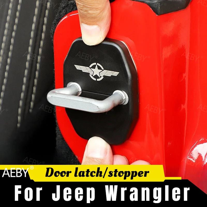 For Jeep Wrangler 2011-2022 Door lock cover ABS,Car door latch anti-rust protective cover,Limiter decorative sticker,interior
For Jeep Wrangler 2011-2022 Door lock cover ABS,Car door latch anti-rust protective cover,Limiter decorative sticker,interior