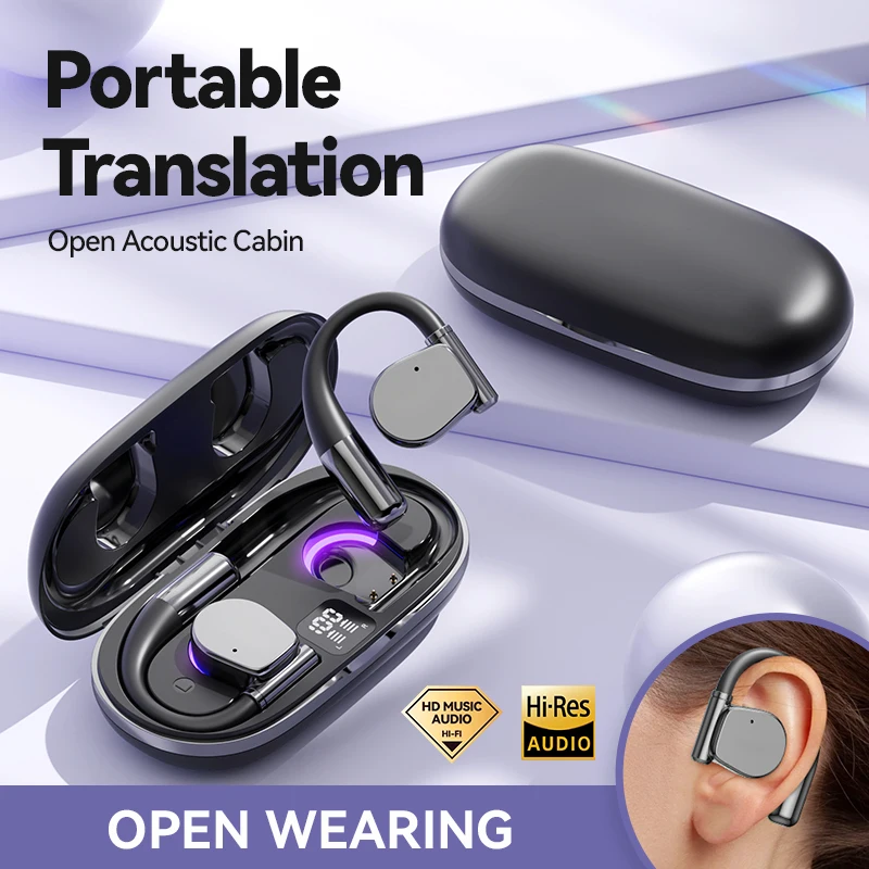 AI Translation Bluetooth 5.4 Earphones Bone Conduction OWS Type-C Rechargeable Earhook 144 Languages Support For Sports Travel
AI Translation Bluetooth 5.4 Earphones Bone Conduction OWS Type-C Rechargeable Earhook 144 Languages Support For Sports Travel