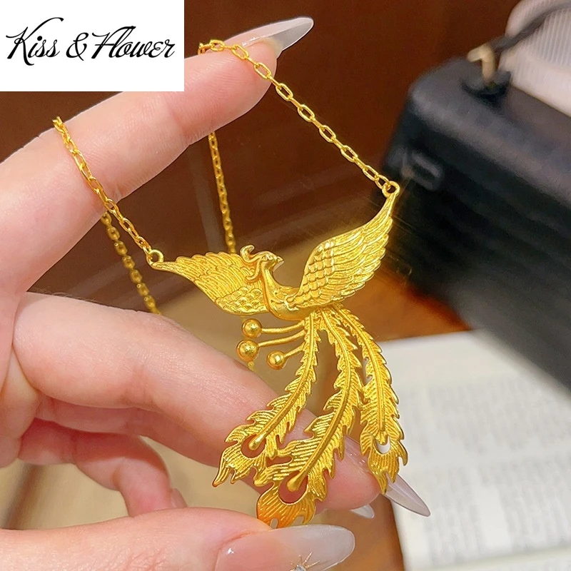 KISS&FLOWER 24KT Gold Vintage Phoenix Necklace+Ring For Women Wedding Party Birthday Christmas Bride Girlfriend Lady Gifts JS95
KISS&FLOWER 24KT Gold Vintage Phoenix Necklace+Ring For Women Wedding Party Birthday Christmas Bride Girlfriend Lady Gifts JS95