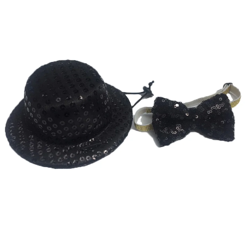 Pet Dog Cat Hat and Tie Set Cosplay Costume Black Sequins Hat Christmas Halloween Cosplays Accessories Holiday Costume Supplies
Pet Dog Cat Hat and Tie Set Cosplay Costume Black Sequins Hat Christmas Halloween Cosplays Accessories Holiday Costume Supplies
