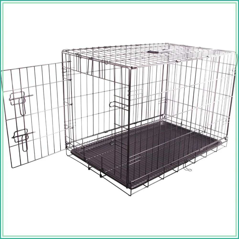 Durable Foldable Metal Wire Dog Crate with Tray, Single Door, 30x19x21 Inches
Durable Foldable Metal Wire Dog Crate with Tray, Single Door, 30x19x21 Inches