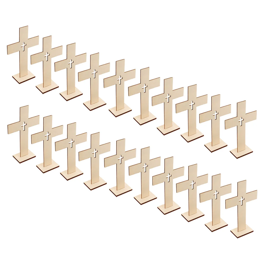 20 Pcs Decorations Cross Ornament Household Adornment Religious Wooden Small Desktop
20 Pcs Decorations Cross Ornament Household Adornment Religious Wooden Small Desktop