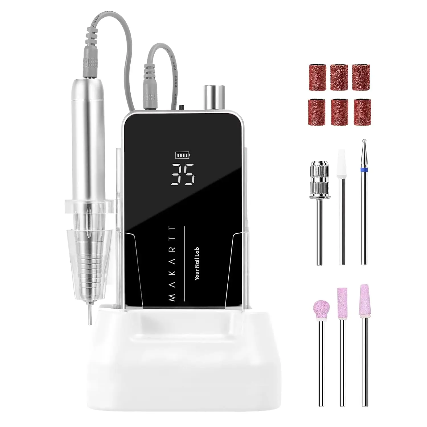 35000RPM Rechargeable Electric Nail Drill with Coreless Motor, Portable Filer for Acrylic Gel Removal and Bits Set
35000RPM Rechargeable Electric Nail Drill with Coreless Motor, Portable Filer for Acrylic Gel Removal and Bits Set