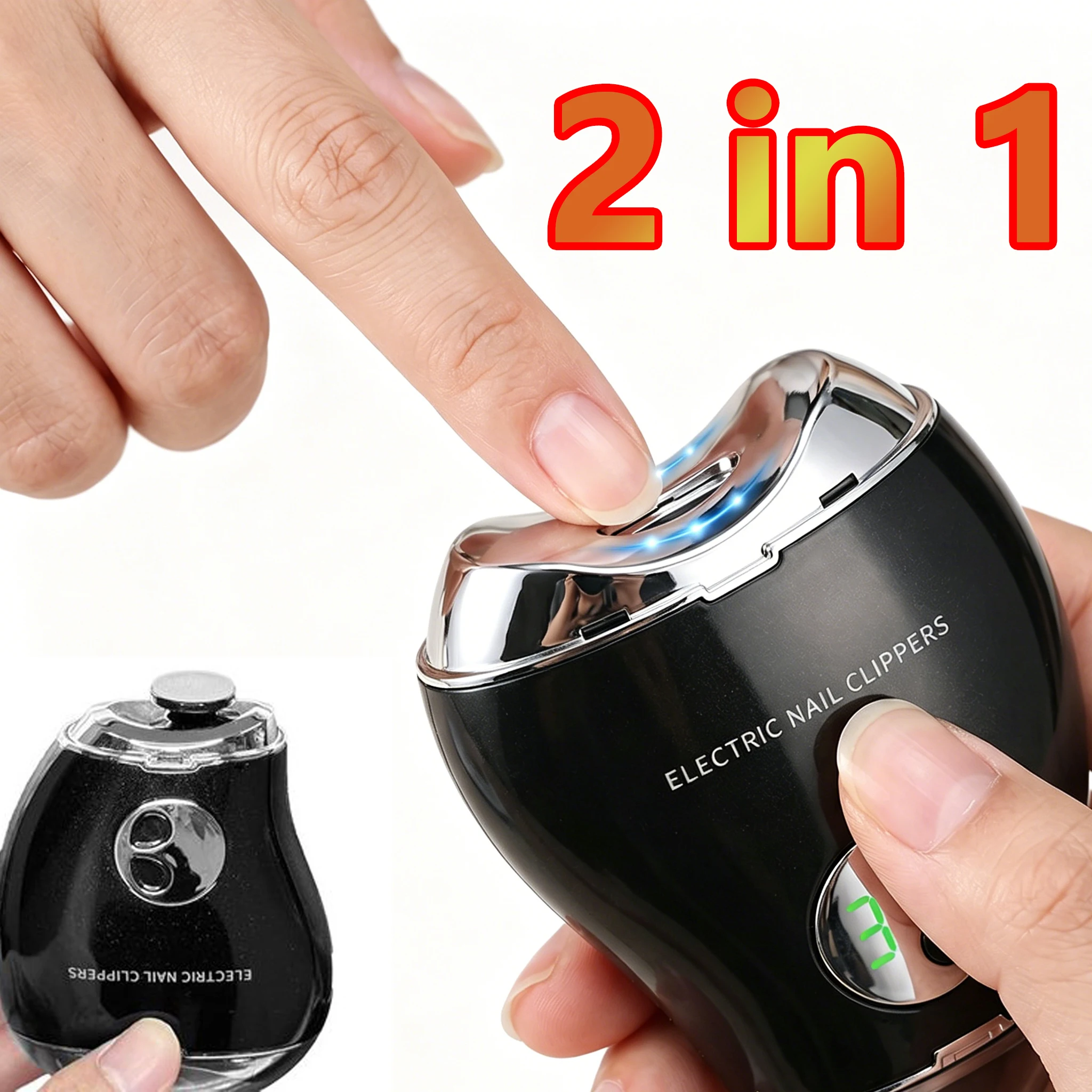 Electric 2 in 1 Nail Trimmer Polisher Anti Pinch Rechargeable Nail Clipper Machine for Smooth Safe Nail Care Adults Kids Home
Electric 2 in 1 Nail Trimmer Polisher Anti Pinch Rechargeable Nail Clipper Machine for Smooth Safe Nail Care Adults Kids Home
