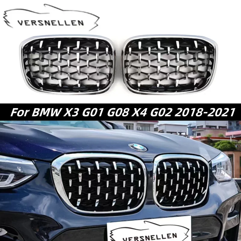 Pair Diamond Grills Meteor Style Replacement Grille Car Front Bumper Grill For BMW X3 G01 G08 X4 G02 2018-2021 Car Accessories
Pair Diamond Grills Meteor Style Replacement Grille Car Front Bumper Grill For BMW X3 G01 G08 X4 G02 2018-2021 Car Accessories