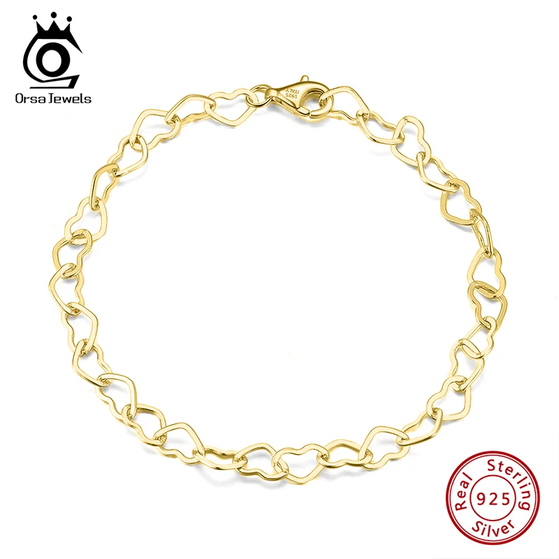 ORSA JEWELS 925 Sterling Silver Heart Shape Bracelet For Women Retro Korean Versatile Bracelets Original Party Jewelry Gift SB99
ORSA JEWELS 925 Sterling Silver Heart Shape Bracelet For Women Retro Korean Versatile Bracelets Original Party Jewelry Gift SB99