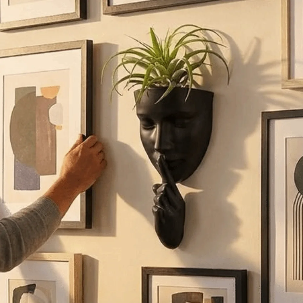 Silent Human Face Decorative Vases Bohemian Style Aesthetic DIY Mask Flower Pots Handmade Craft Hanging Planter Outdoor Garden
Silent Human Face Decorative Vases Bohemian Style Aesthetic DIY Mask Flower Pots Handmade Craft Hanging Planter Outdoor Garden