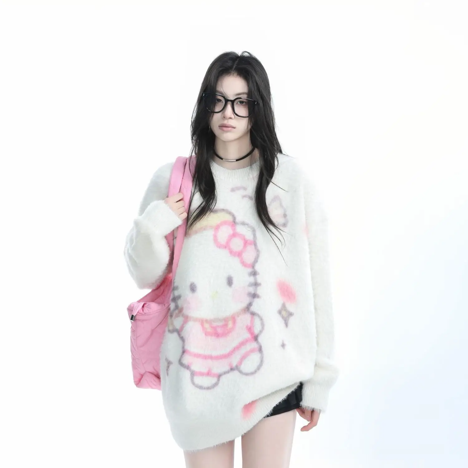 Sanrio Hello Kitty Y2k Sweet Girl Jacquard Sweater Women's Autumn Loose Knitted Pullovers Japanese Style Harajuku Trend Sweater
Sanrio Hello Kitty Y2k Sweet Girl Jacquard Sweater Women's Autumn Loose Knitted Pullovers Japanese Style Harajuku Trend Sweater