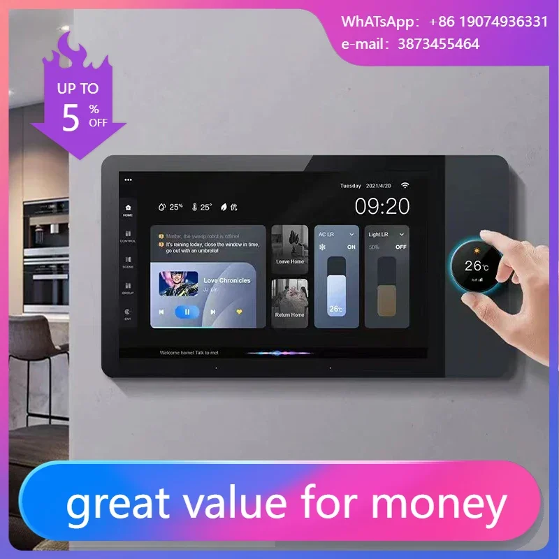 2025 Tuya Smart Home Zigbee Gateway Wifi Zigbee Smart Control Panel 8 Inch Multi-Function Music Wall Touch Screen Tuya Center
2025 Tuya Smart Home Zigbee Gateway Wifi Zigbee Smart Control Panel 8 Inch Multi-Function Music Wall Touch Screen Tuya Center