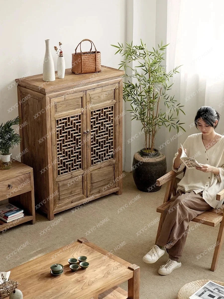 LSandy Wind Storage Side Cabinet Old Elm Storage Solid Wood Dining Side Cabinet
LSandy Wind Storage Side Cabinet Old Elm Storage Solid Wood Dining Side Cabinet