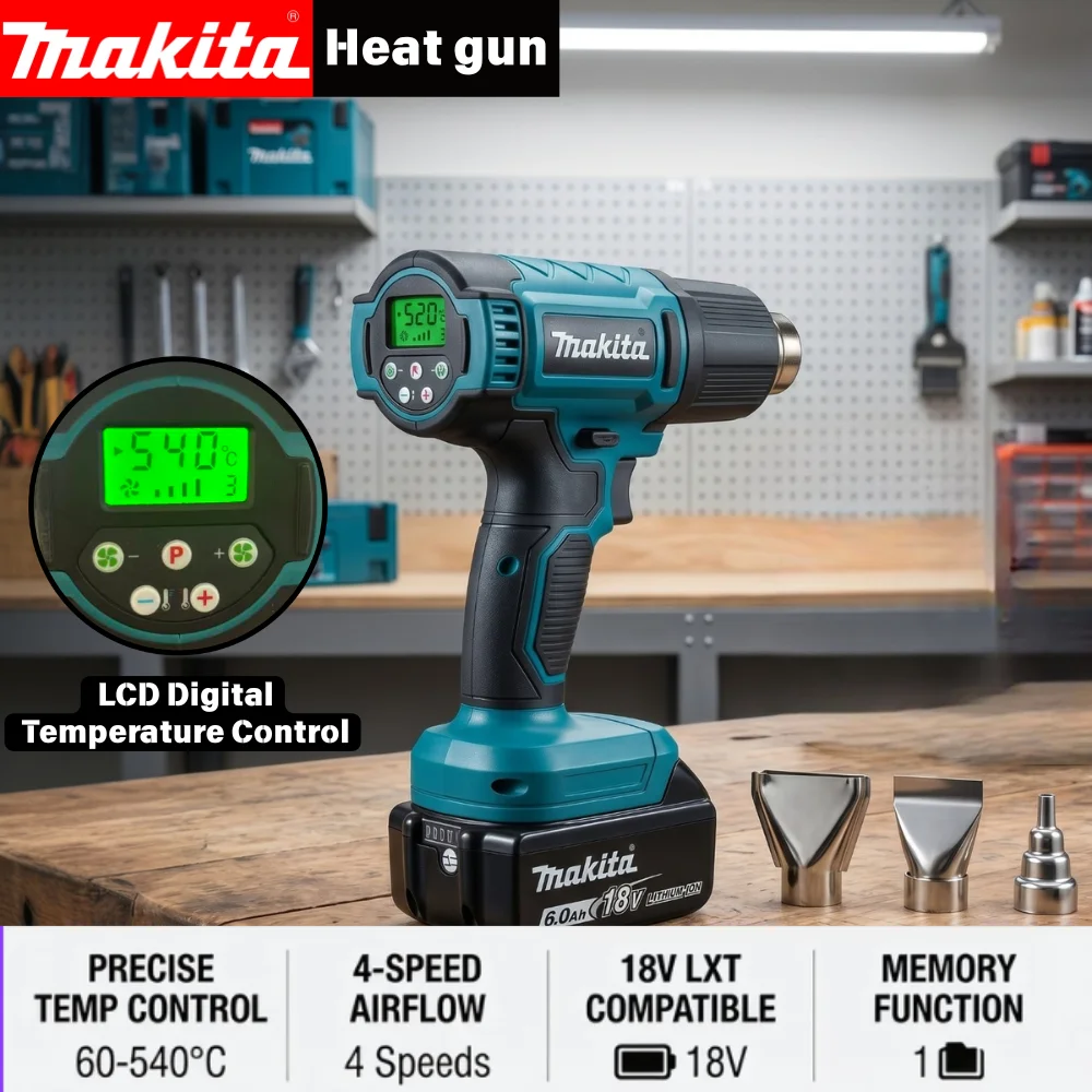 Makita Industrial Gun Handheld Electric Heat Gun Temperatures Heat Gun Cordless Hot Air Adjustable 18V Battery
Makita Industrial Gun Handheld Electric Heat Gun Temperatures Heat Gun Cordless Hot Air Adjustable 18V Battery