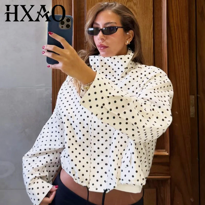 HXAO Polka Dot Oversized Jackets Women's Bomber Jacket Crop Long Sleeve Tops Plus Size Zip Up Aviator Coats Vacation Outerwears
HXAO Polka Dot Oversized Jackets Women's Bomber Jacket Crop Long Sleeve Tops Plus Size Zip Up Aviator Coats Vacation Outerwears