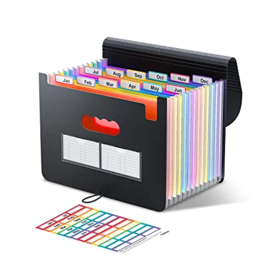 Accordion File Organizer, 12 - Pocket Expanding File Folders for Paper Receipts, Bills and Taxes Organizer, Letter/A4 Size Docu
Accordion File Organizer, 12 - Pocket Expanding File Folders for Paper Receipts, Bills and Taxes Organizer, Letter/A4 Size Docu