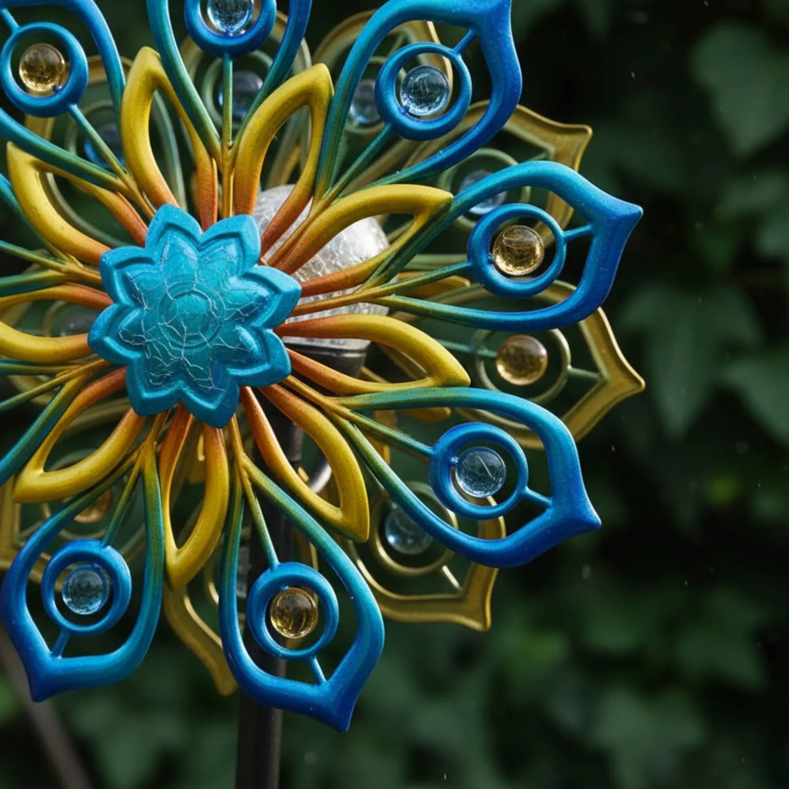 Solar Peacock Wind Garden Whirligig Weather Resistant Peacock Feather Lawn Decoration Illuminated Solar Spinning Garden Decor
Solar Peacock Wind Garden Whirligig Weather Resistant Peacock Feather Lawn Decoration Illuminated Solar Spinning Garden Decor