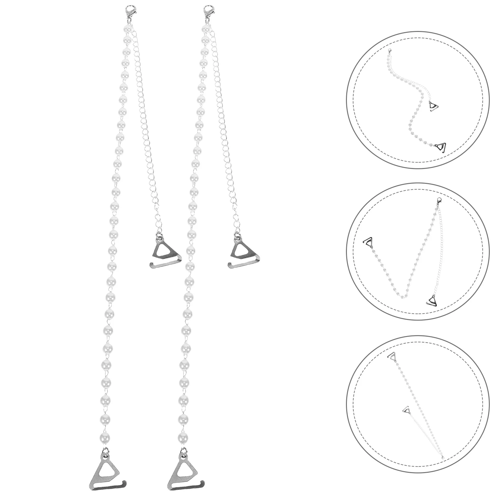 2 Pcs Pearl Metal Strap Straps Women's Bras Hook Shoulder Replacement Invisible Dress for Strapless Miss
2 Pcs Pearl Metal Strap Straps Women's Bras Hook Shoulder Replacement Invisible Dress for Strapless Miss