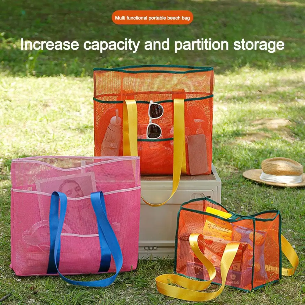 Fashion Transparent Mesh Beach Bag Breathable Large Capacity Handbag Tote Bags Shopping Travel
Fashion Transparent Mesh Beach Bag Breathable Large Capacity Handbag Tote Bags Shopping Travel