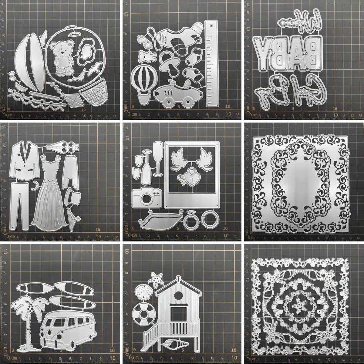 Wedding baby beach series Metal Cutting Dies Stencils For DIY Scrapbooking Decorative Embossing Handcraft Die CutsTemplate
Wedding baby beach series Metal Cutting Dies Stencils For DIY Scrapbooking Decorative Embossing Handcraft Die CutsTemplate