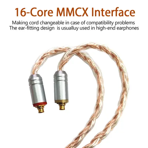 High Quality Earphone Upgrade Cable Hifi Silver-plated OCC 2.5/3.5/4.4MM to MMCX Cable for SHURE SE535 SE215 SE425 UE900 W40