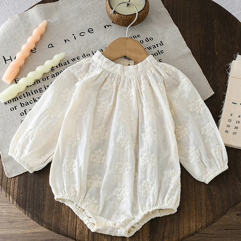 2025 New Autumn Newborn Baby Girls Bodysuits Long Sleeved Cotton Embroidery Infant Baby Girls Jumpsuit 0-24M Baby Girl Clothing 
2025 New Autumn Newborn Baby Girls Bodysuits Long Sleeved Cotton Embroidery Infant Baby Girls Jumpsuit 0-24M Baby Girl Clothing